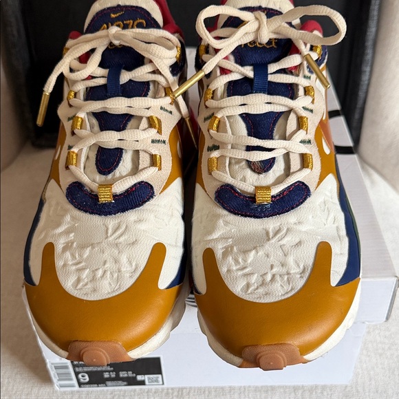 💝❤️Nike AIR MAX 270  Women's blue void/metallic gold. NIKE AIR MAX 270 REACT💝❤️ - Picture 10 of 16